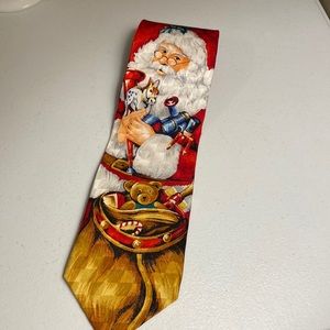 Hallmark Holiday Traditions by MMG Silk Santa Neck Tie